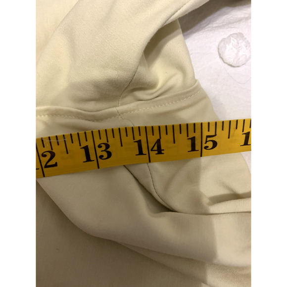 Boden Women's Trouser Pants Size 14 Cream Cropped Cuffed Ankle PonteKnit Classic - Picture 4 of 9